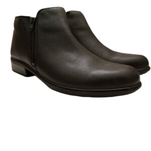 NAOT Helm Zip-up Bootie Black Leather EU 42 size 11 NWOT